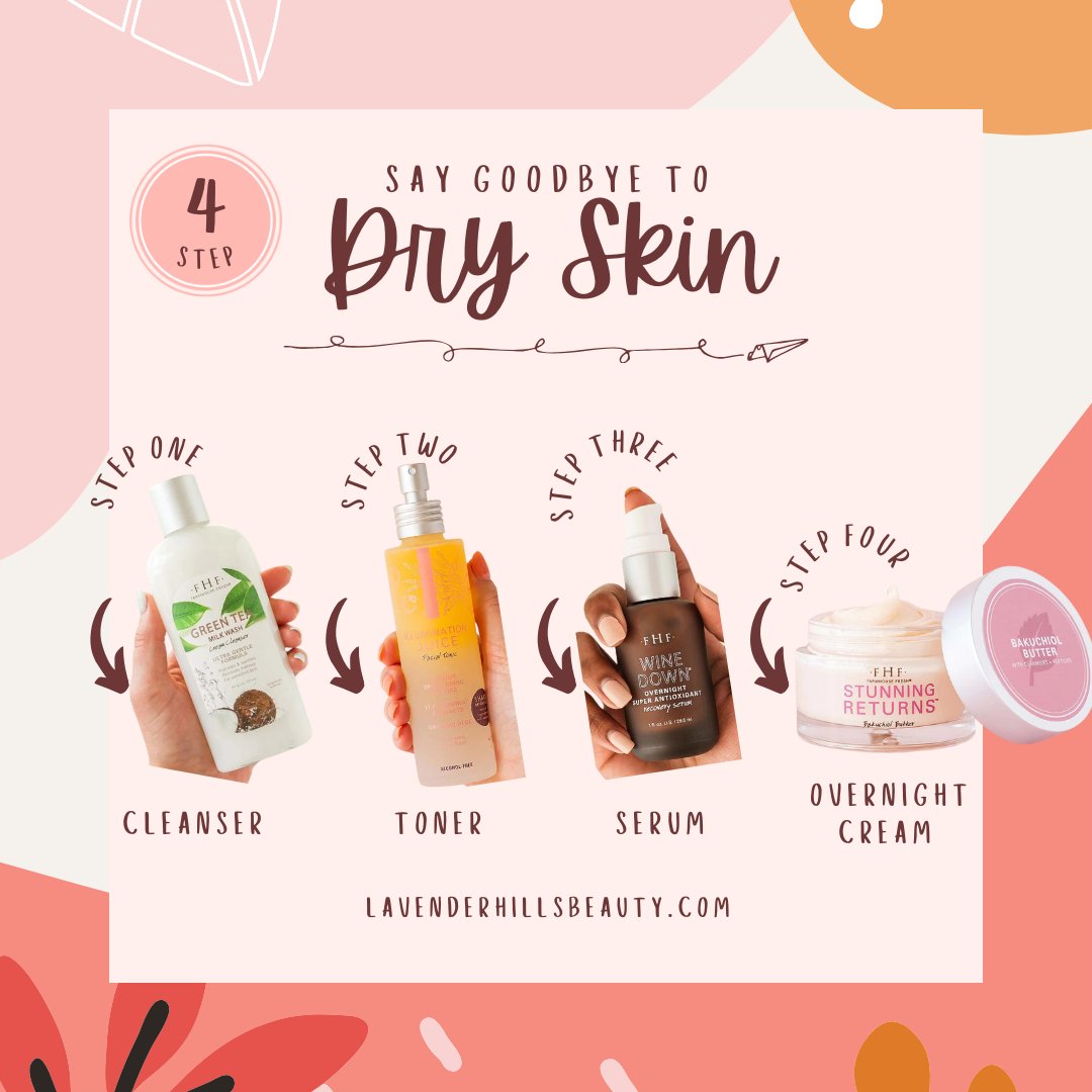 Saying Goodbye to Dry Skin: A Nighttime Skincare Routine Guide - Lavender Hills Beauty