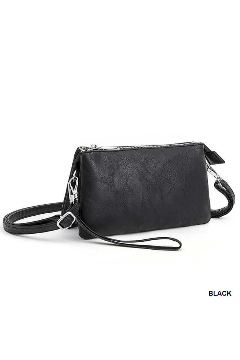 Trinity 3-in-1 Clutch Crossbody Purse - Lavender Hills BeautyLavender Hills BeautyU-222-BLK