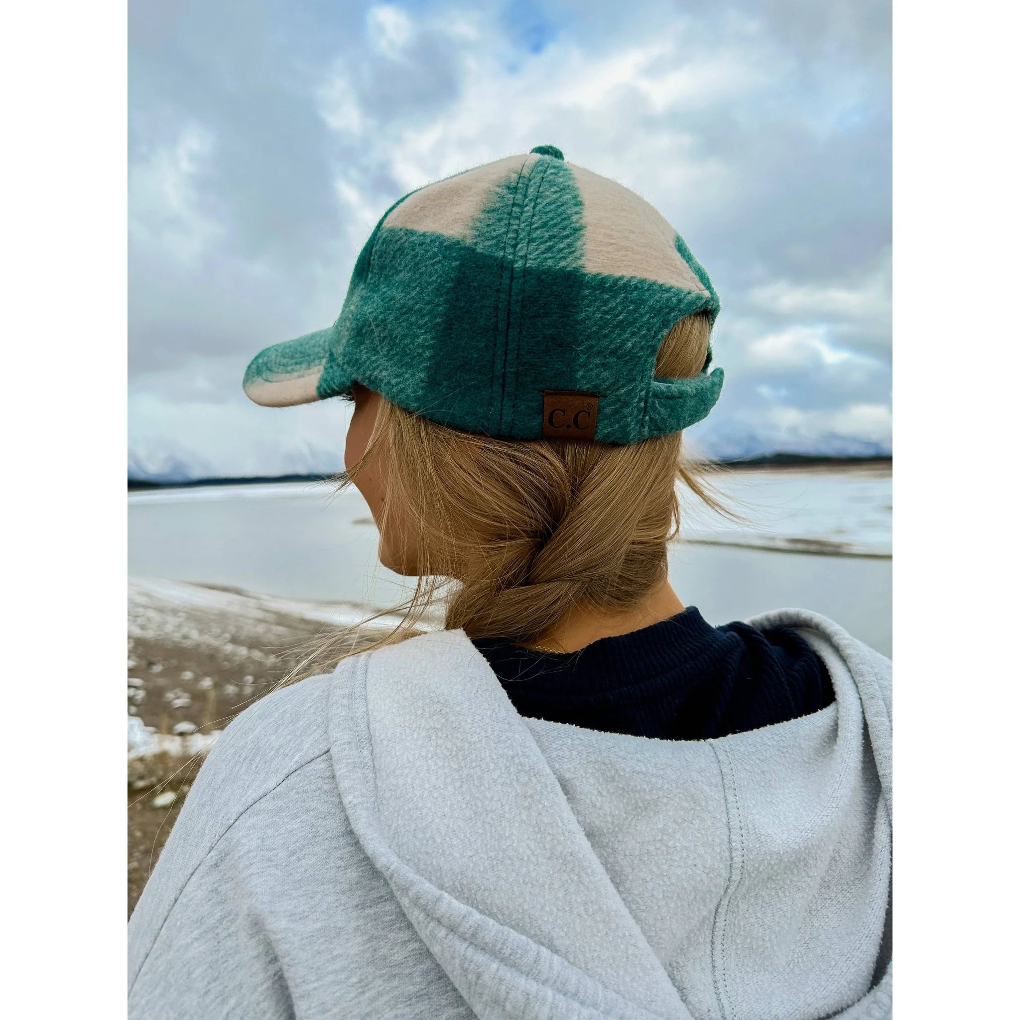 Green Plaid C.C Ball Cap