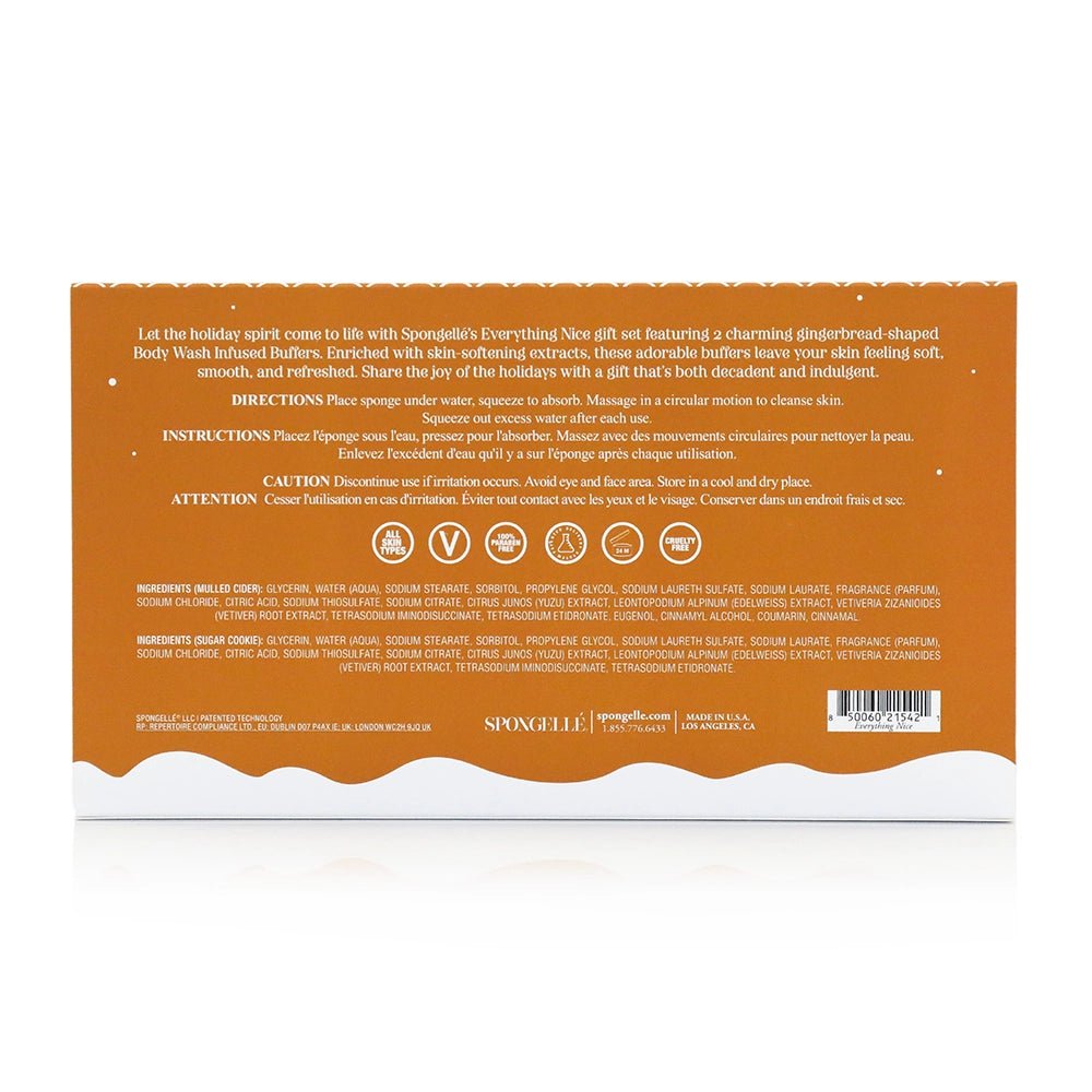 Everything Nice Gingerbread Holiday Christmas Gift Set - Lavender Hills BeautySpongelleAST-GSHOLGB-EN