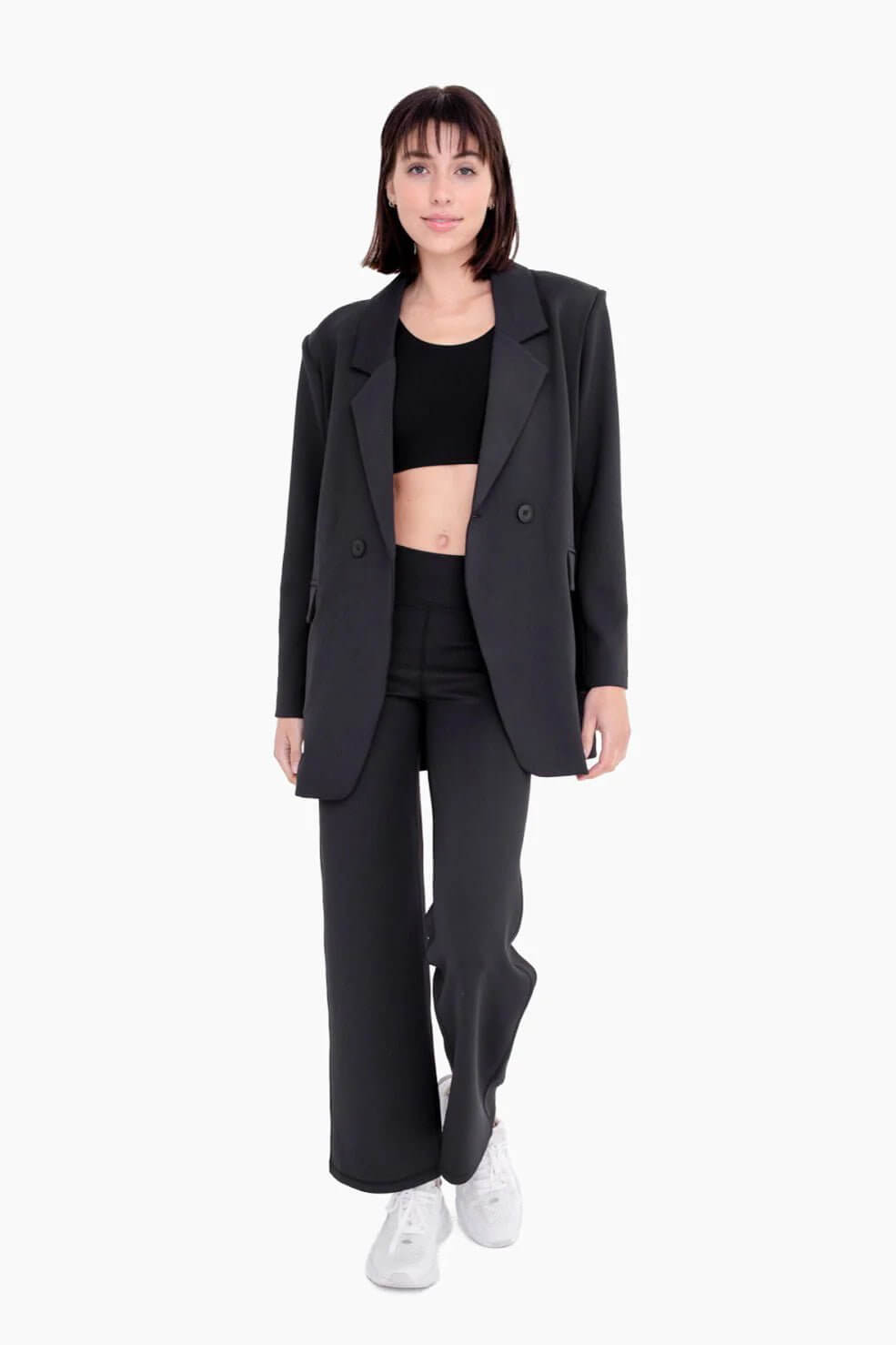Daylight Ribbed Wide Leg Pants - Lavender Hills BeautyMono BAPH6366 - BLK - S