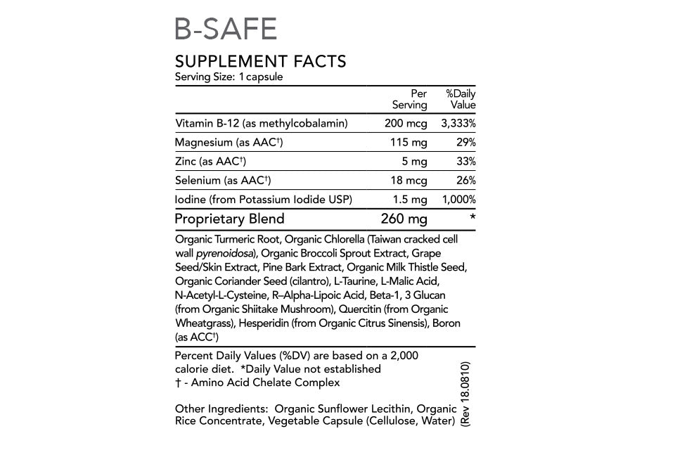 B - SAFE Immune Boosting Daily Cleanse | 45ct Bottle - Lavender Hills Beautythinagain