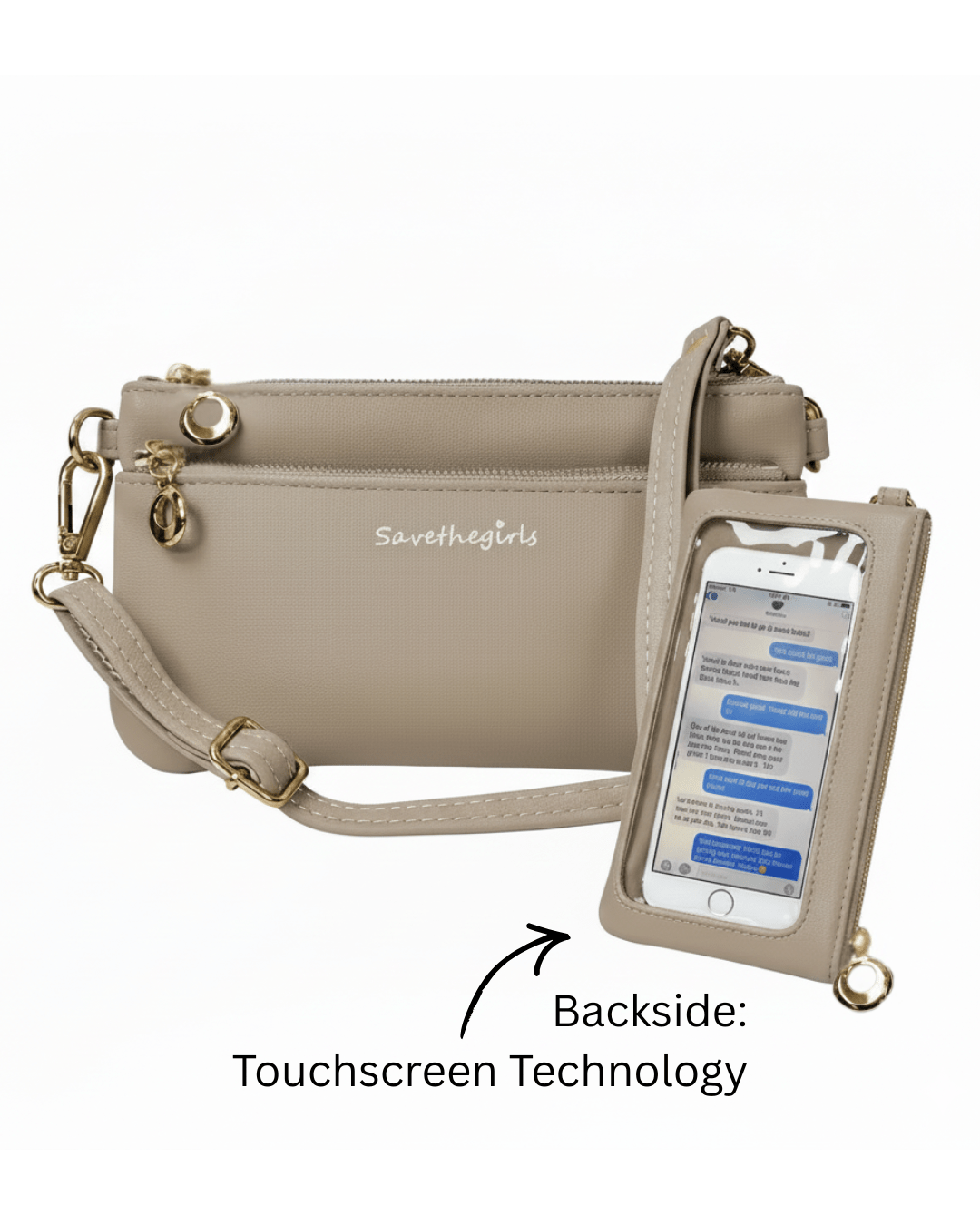 Bella RFID Touch Screen Crossbody Purse - Lavender Hills BeautySave The GirlsBL-1006CT