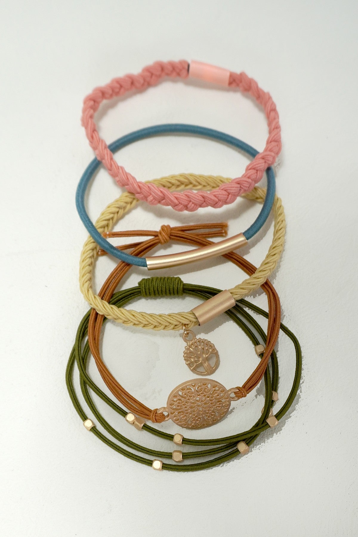 Boho Lux Hair Tie & Bracelet Set - Lavender Hills BeautyJosslyn by Wall to Wall40BH100-NVY