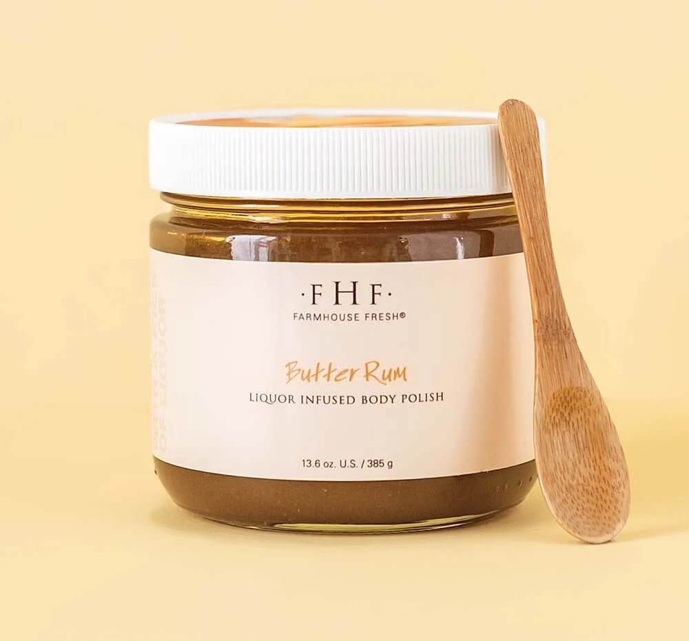 Butter Rum Liquor Infused Body Polish - Lavender Hills BeautyFarmhouse Fresh0591RT