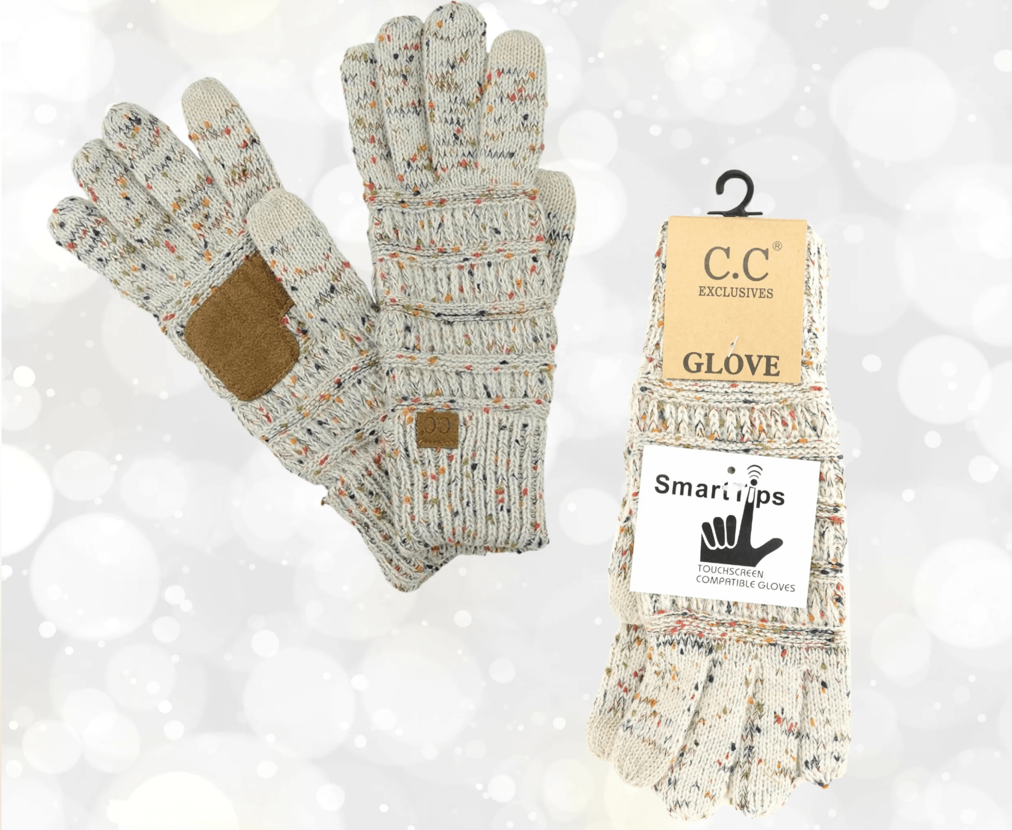 C.C Beanie Flecked Women's Gloves - Lavender Hills BeautyC.C Beanie