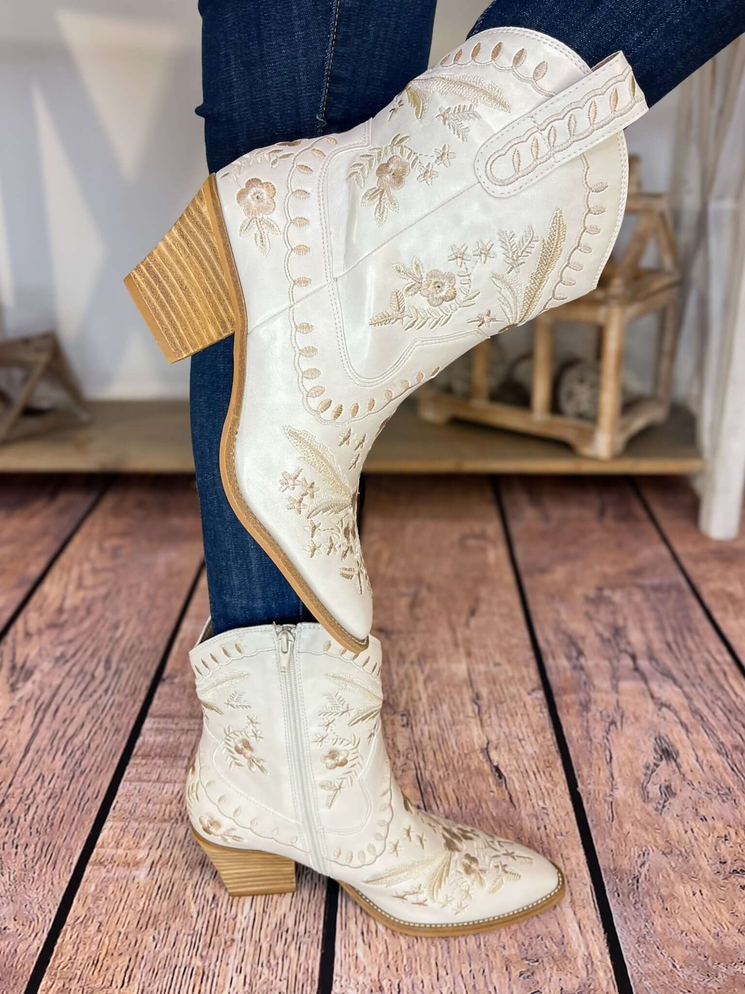 Corky's Footwear Let's Go Girls Wildflower Western Boot - Ivory - Lavender Hills BeautyCorkys Footwear80 - 0252 - IVRY - 6