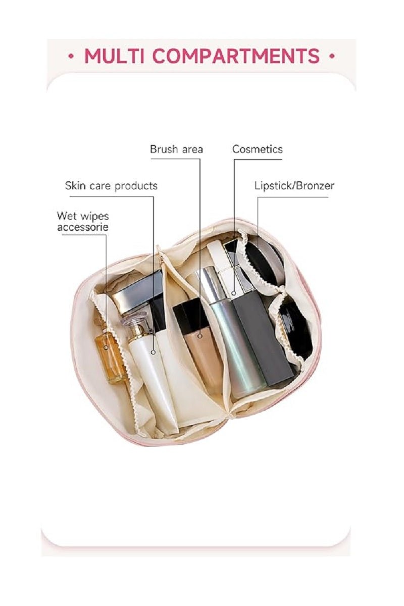 Checkered Cosmetic Makeup Bag Travel Case - Lavender Hills BeautyLavender Hills BeautyU-252-BLK