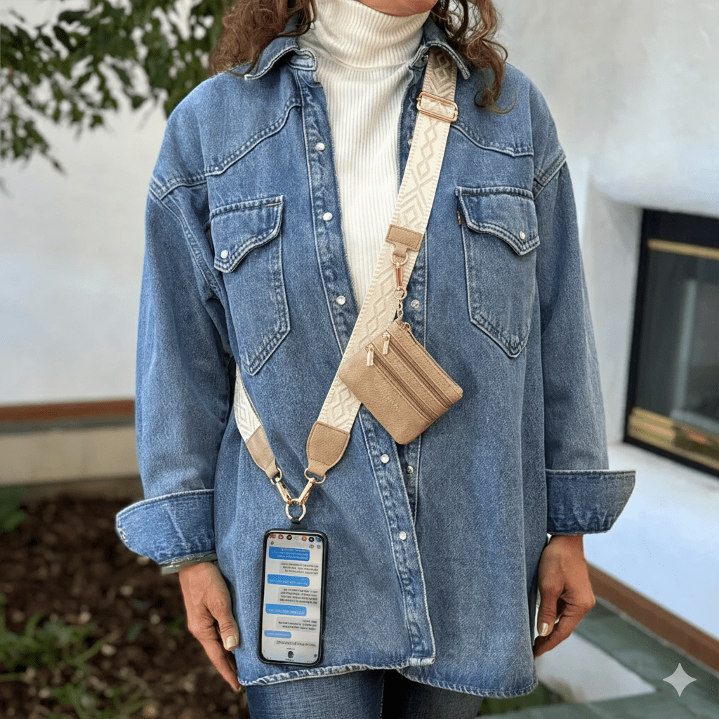 Clip & Go Strap with Zippered Pouch Classic - Ivory - Lavender Hills BeautySave The GirlsCG-1085IV