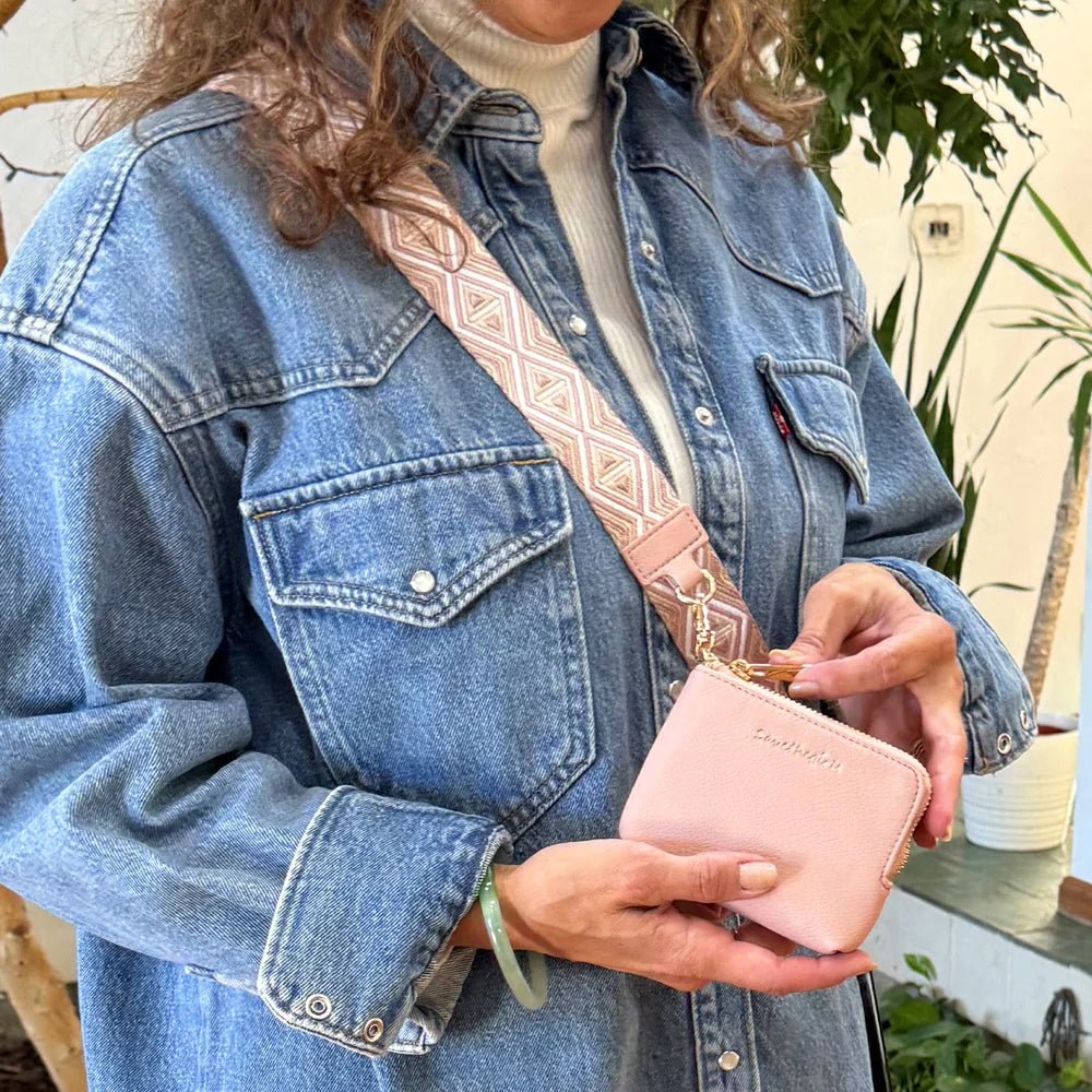 Clip & Go Strap w/RFID Pouch Diamond Pattern - Light Pink - Lavender Hills BeautySave The GirlsCG-1068DP