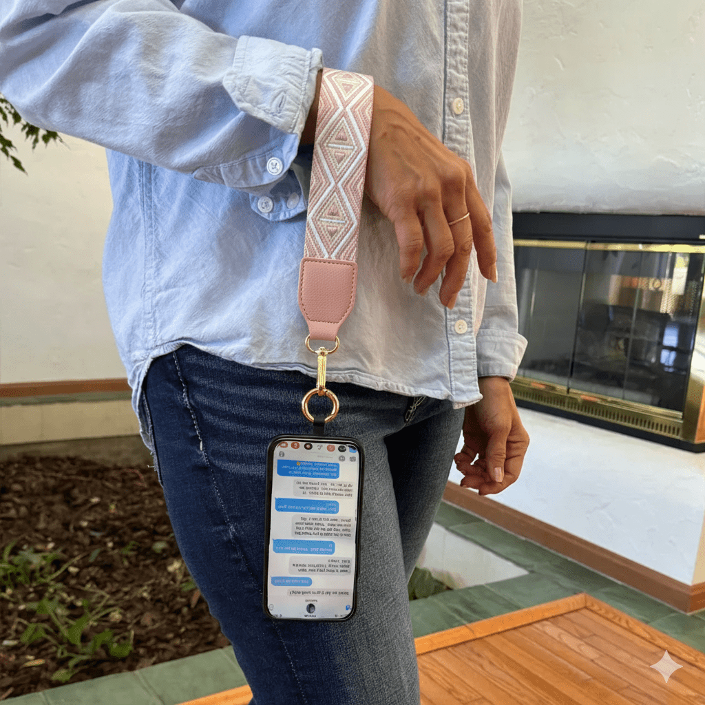 Clip & Go Strap w/RFID Pouch Diamond Pattern - Light Pink - Lavender Hills BeautySave The GirlsCG-1068DP