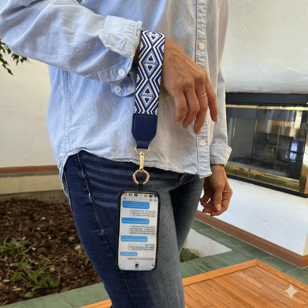 Clip & Go Strap w/RFID Pouch Diamond Pattern - Royal Blue - Lavender Hills BeautySave The GirlsCG-1067DR