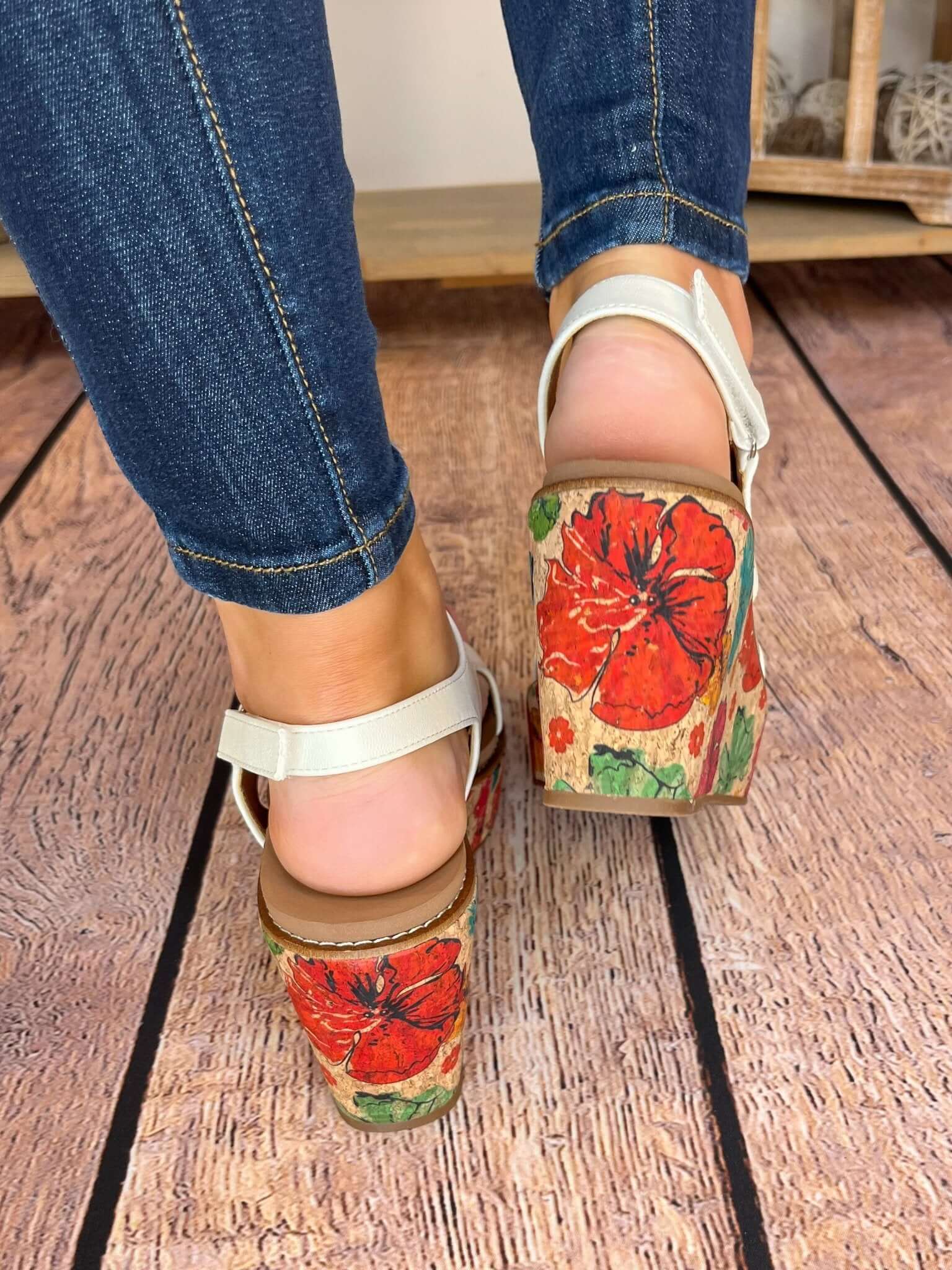 Corky's Footwear Freddie Wedge Sandal - White - Lavender Hills BeautyCorkys Footwear41 - 0189 - WHTE - 6