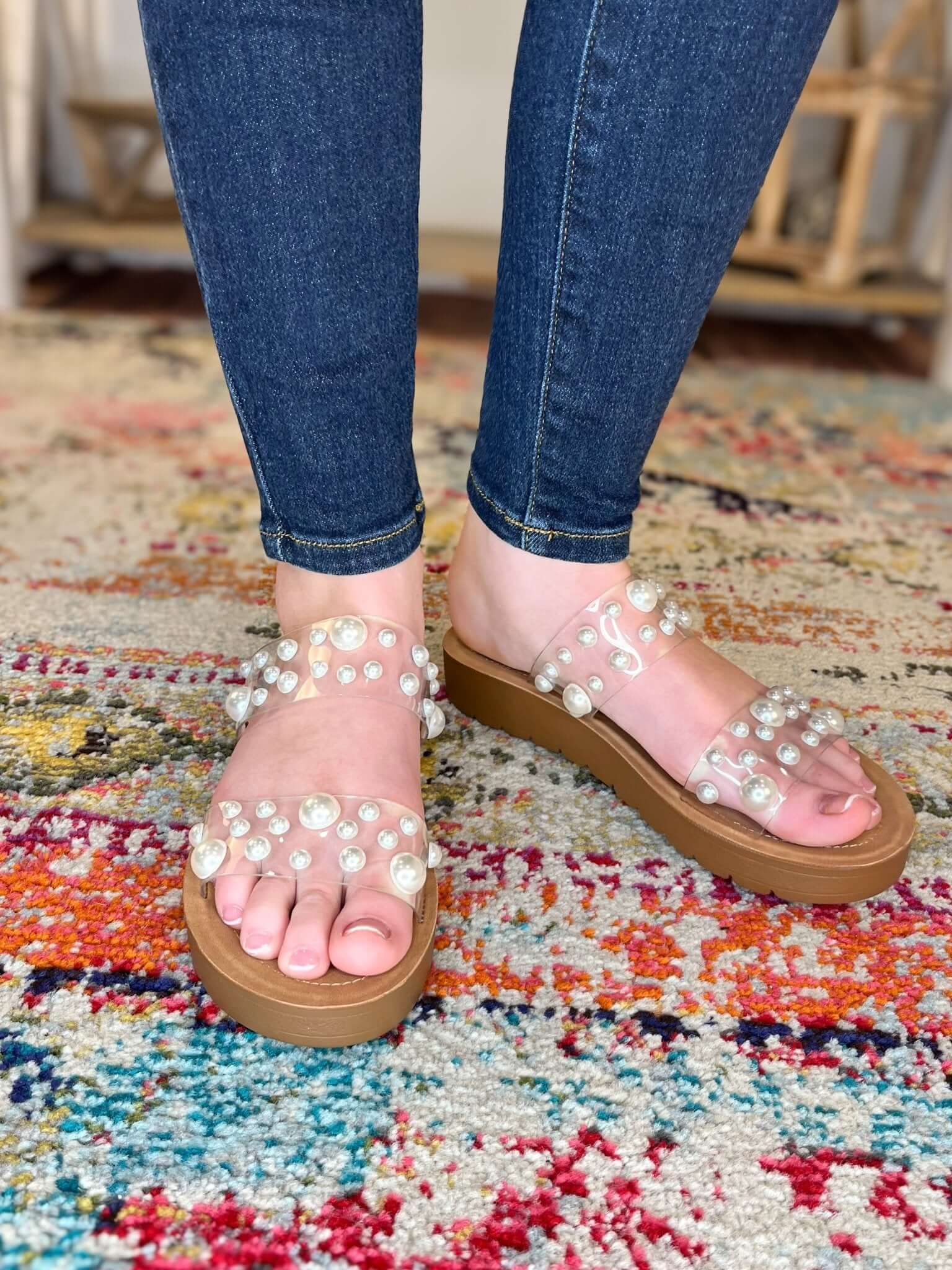 Corky's Footwear Bad Romance Women's Slide On Sandal - Clear - Lavender Hills BeautyCorkys Footwear41 - 0561 - CLER - T - 6