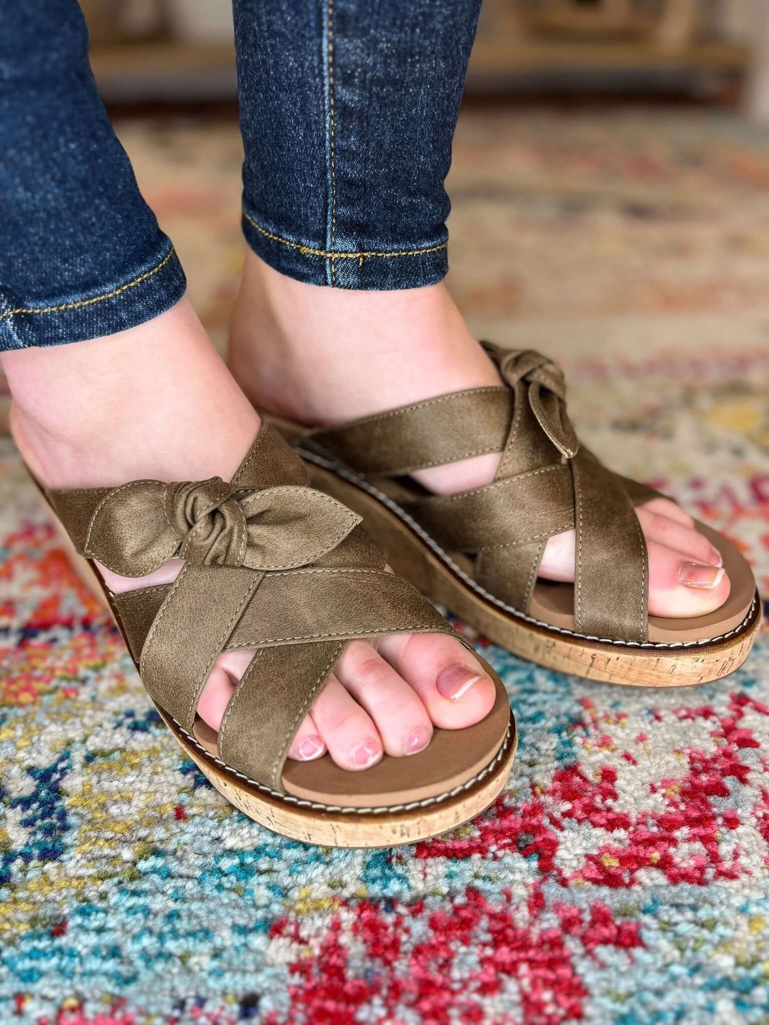 Corky's Footwear Bowdacious Wedge Sandal - Tan Oil - Lavender Hills BeautyCorkys Footwear41 - 0535 - TAOP - R - 6