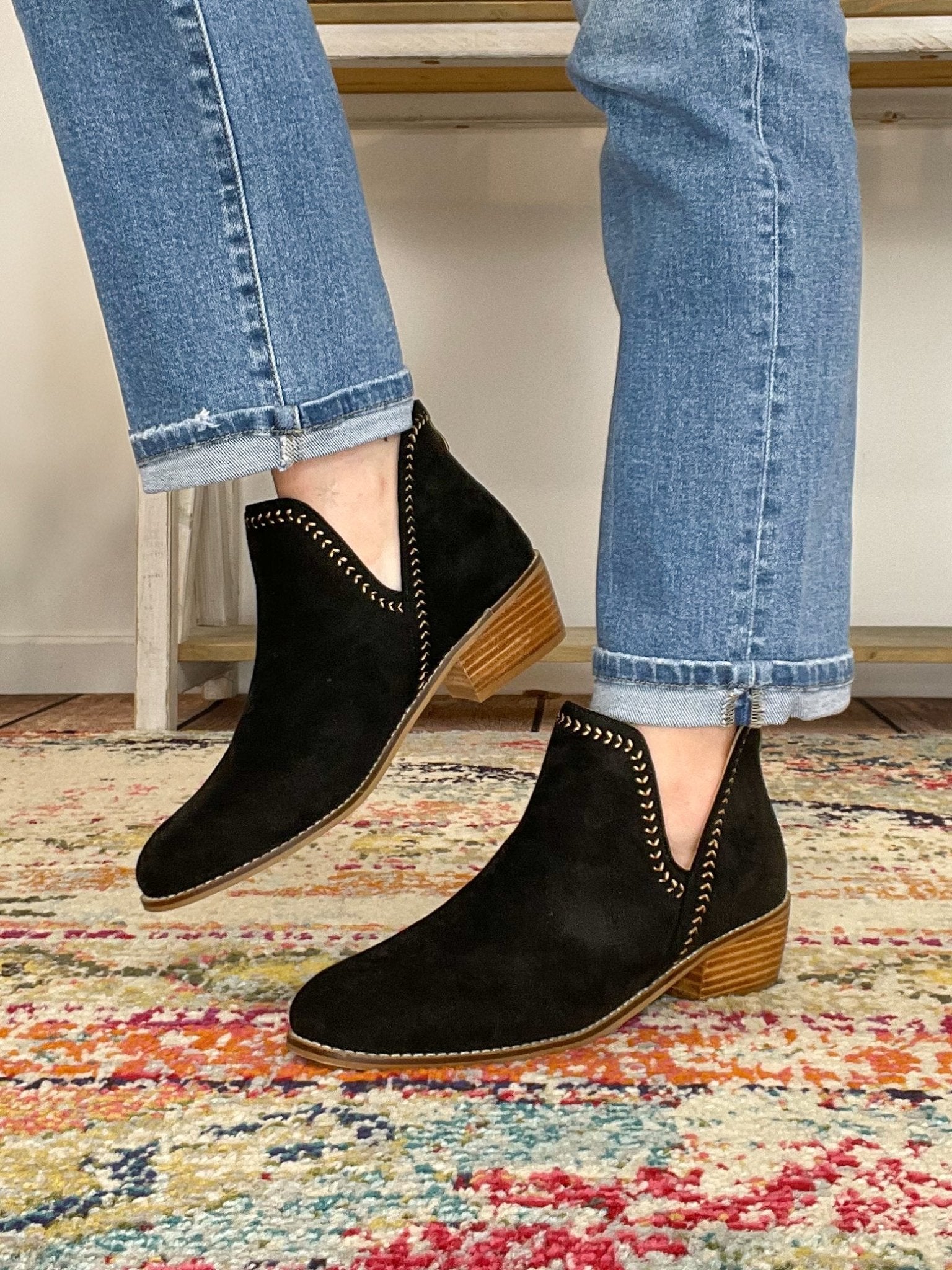 Corkys Footwear Bluffin Boot - Black Faux Suede - Lavender Hills BeautyCorkys Footwear80 - 0272 - BKFS - 6