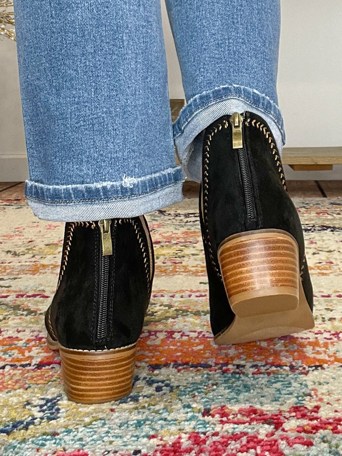 Corkys Footwear Bluffin Boot - Black Faux Suede - Lavender Hills BeautyCorkys Footwear80 - 0272 - BKFS - 6