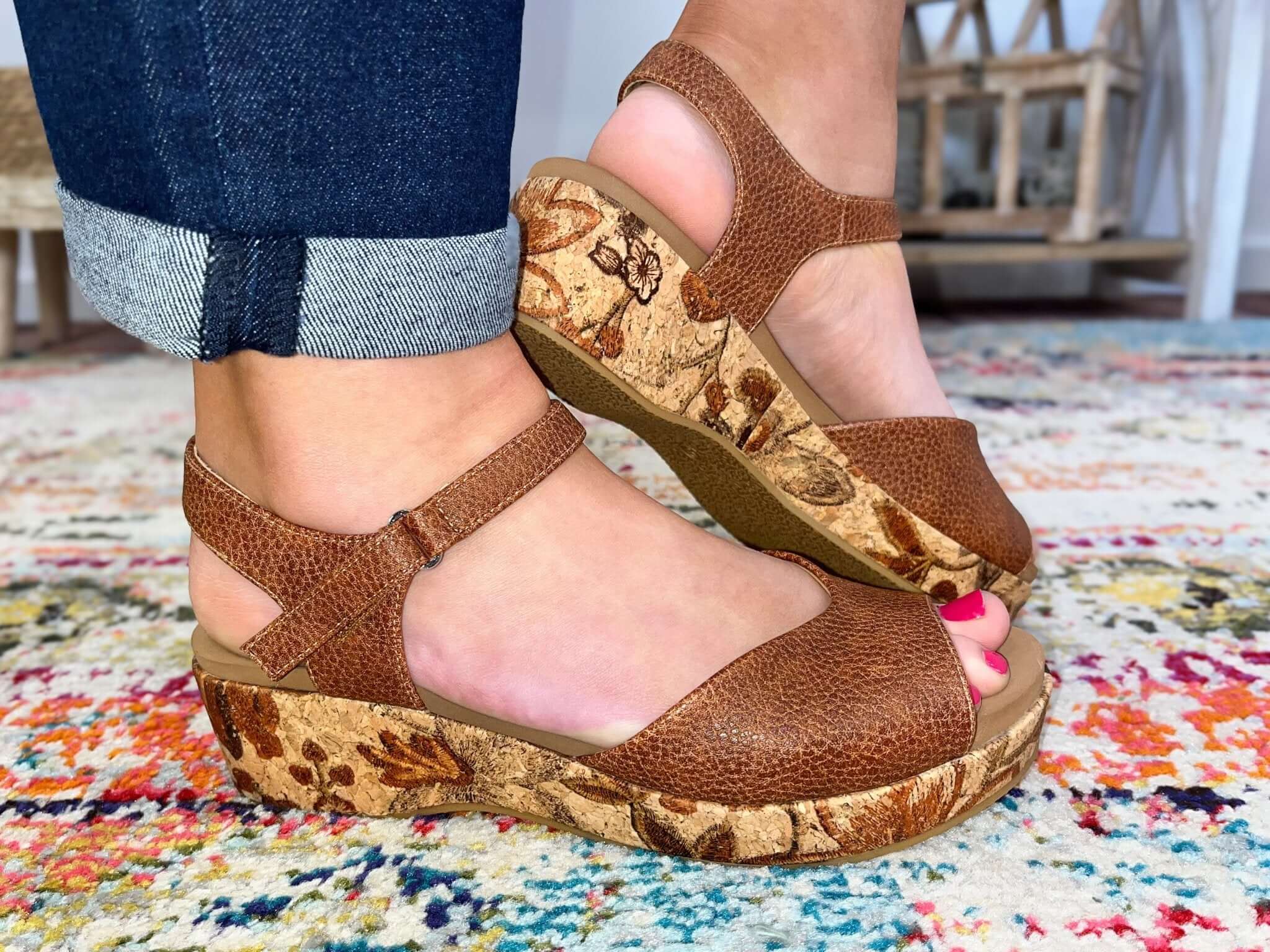 Corky's Footwear Meet Ya There - Cognac - Lavender Hills BeautyCorkys Footwear41 - 0460 - COGN - 6