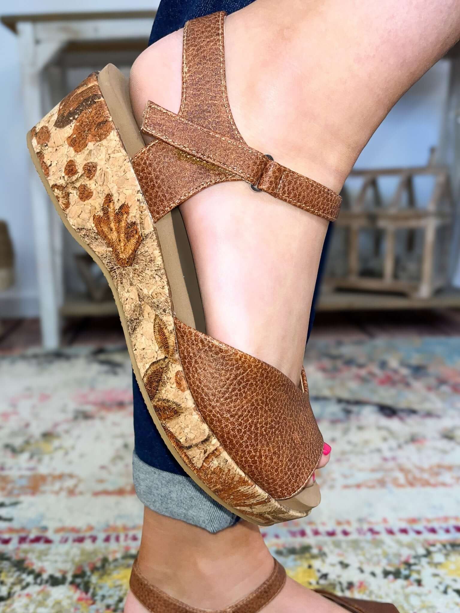 Corky's Footwear Meet Ya There - Cognac - Lavender Hills BeautyCorkys Footwear41 - 0460 - COGN - 6