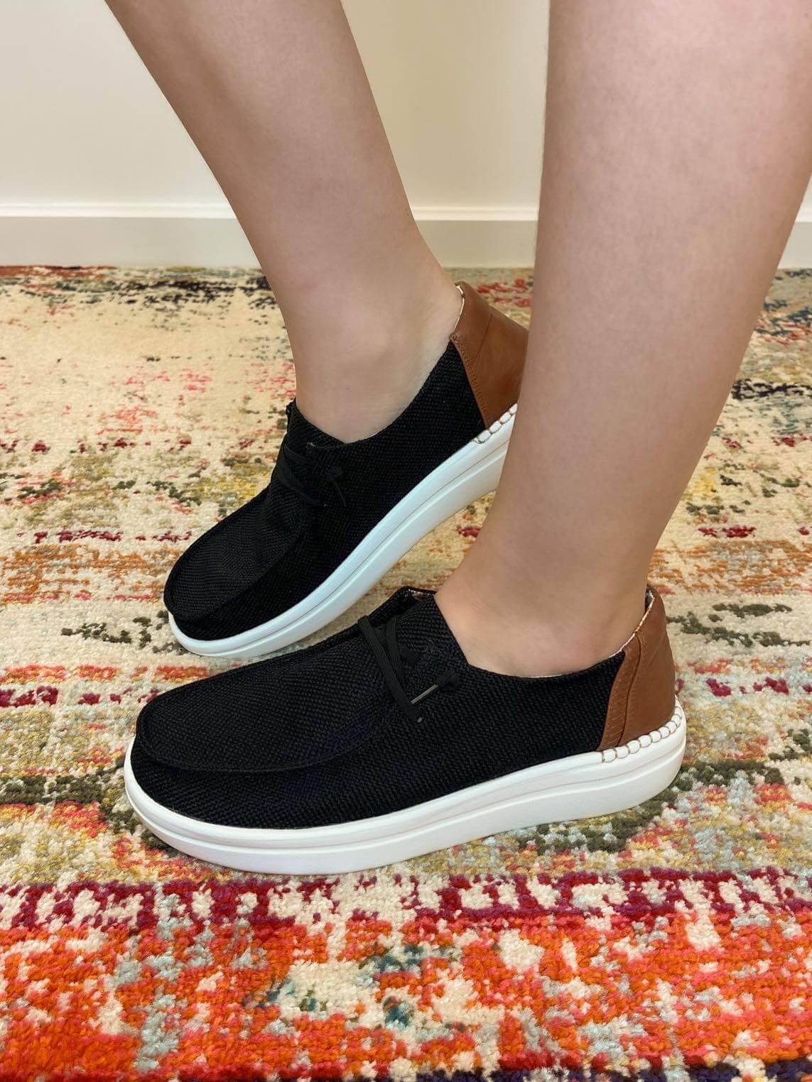 Kayak 2 Slip-on Sneaker Shoe - Black - Lavender Hills BeautyCorkys Footwear