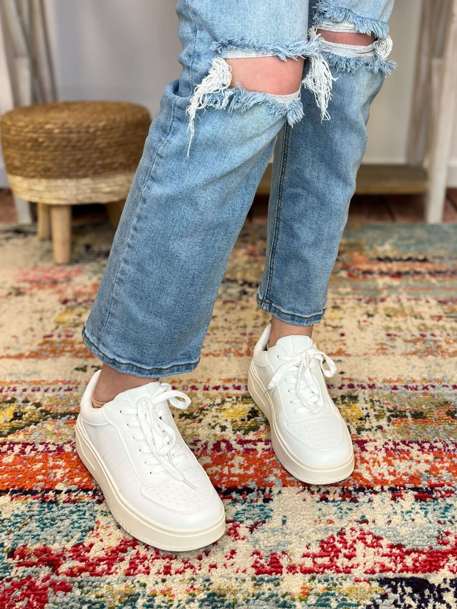 Corkys Pregame White Sneaker Tennis Shoes - Lavender Hills BeautyCorkys Footwear51 - 0173 - WHTE - R - 6