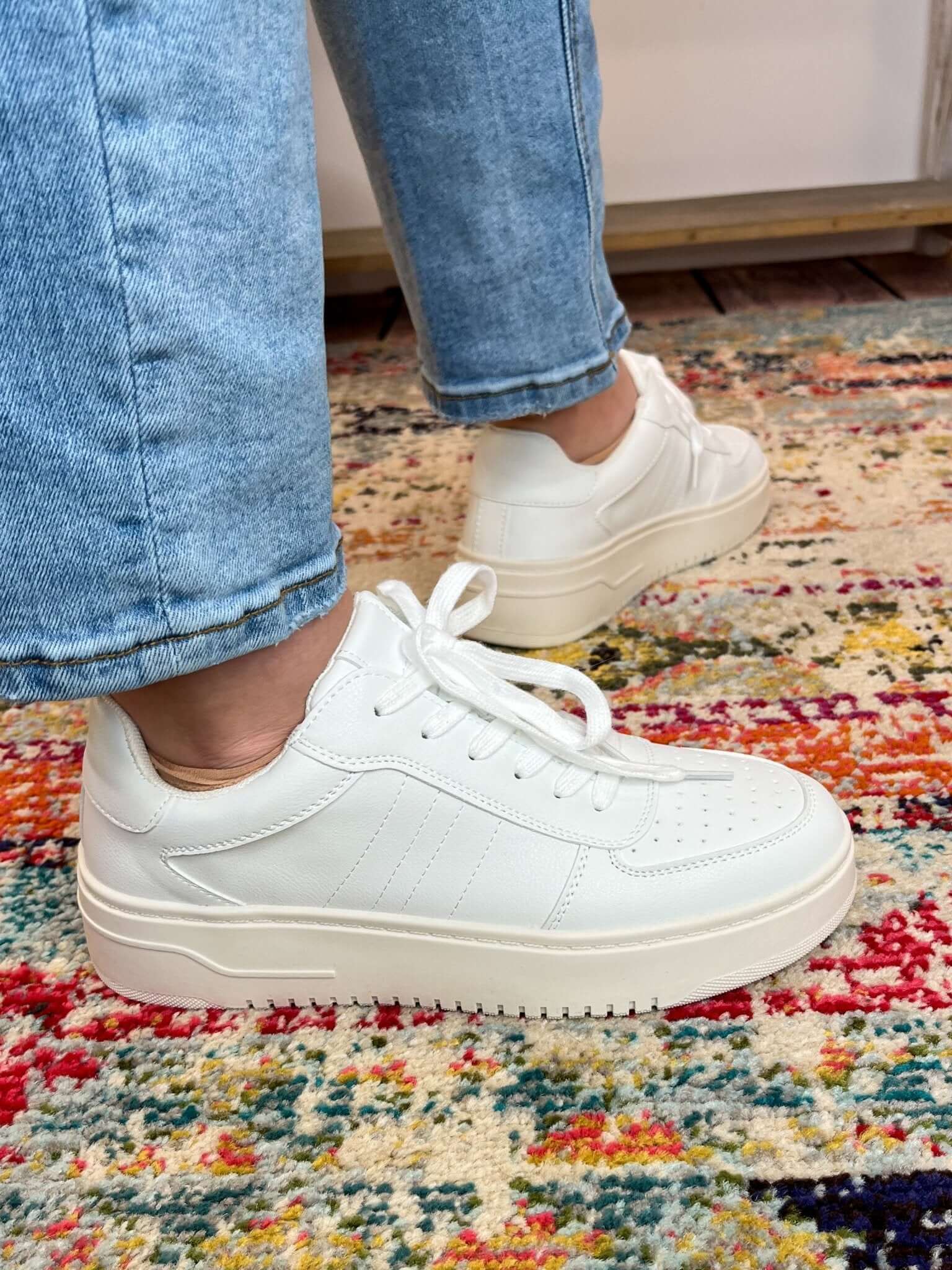 Corkys Pregame White Sneaker Tennis Shoes - Lavender Hills BeautyCorkys Footwear51 - 0173 - WHTE - R - 6