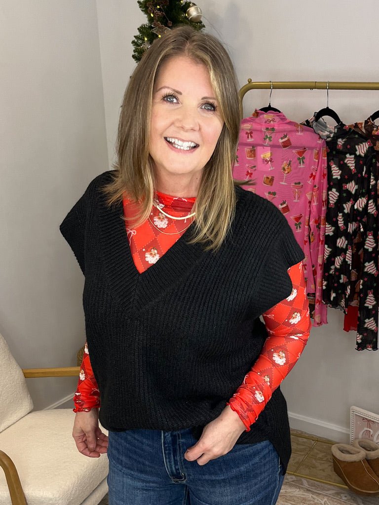 Keigan Mesh Long Sleeve Top Shirt - Santa's Signature Bow - Lavender Hills BeautyJess Lea25090029-S