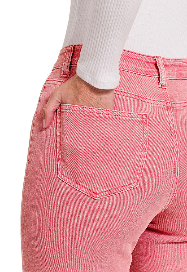 Acid Washed Cropped Straight Wide Pants Zenana
