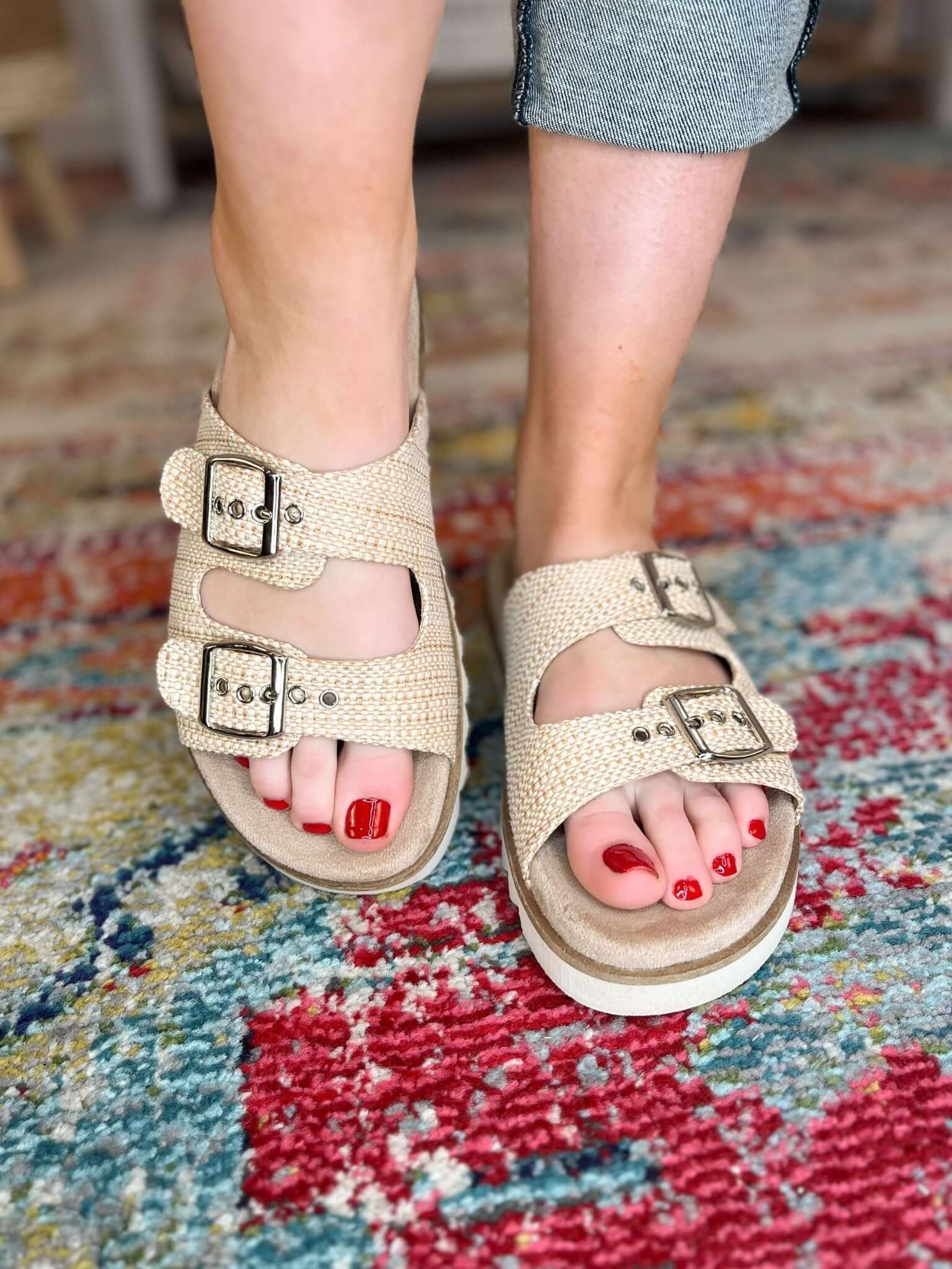 Corky's Footwear Dash Sandal - Raffia - Lavender Hills BeautyCorkys Footwear41 - 0331 - RAFF - 6