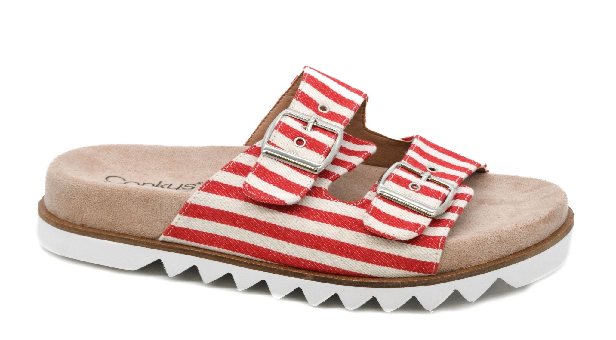 Corky's Footwear Dash Sandal - Red Natural Stripe - Lavender Hills BeautyCorkys Footwear41 - 0331 - RENS - 6
