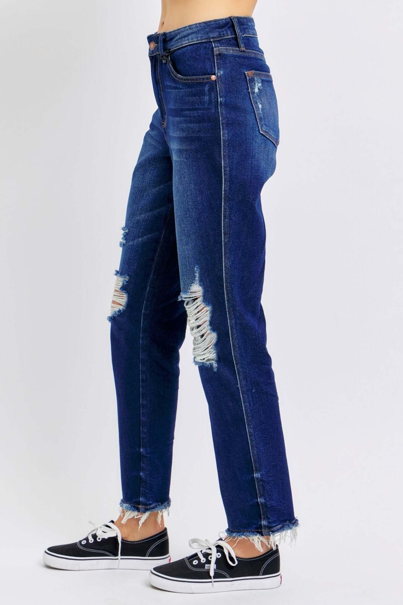 Judy Blue Rigid Magic Straight Distressed Jeans - Lavender Hills BeautyJudy Blue88819REG - 00