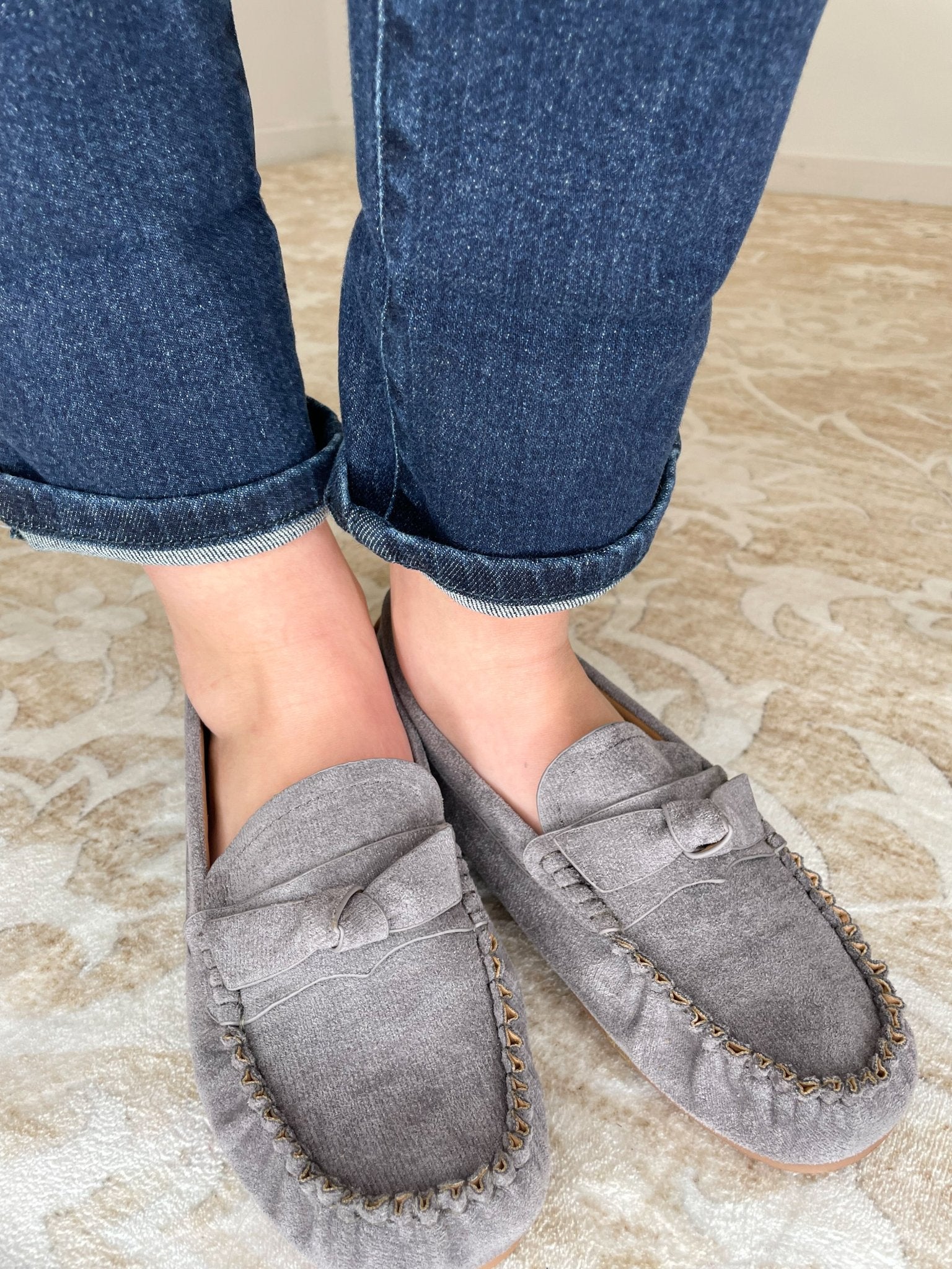 Corkys Footwear Driving Miss Daisy Loafer Moccasin Shoe - Grey - Lavender Hills BeautyCorkys Footwear10 - 0174 - GRFS - 6