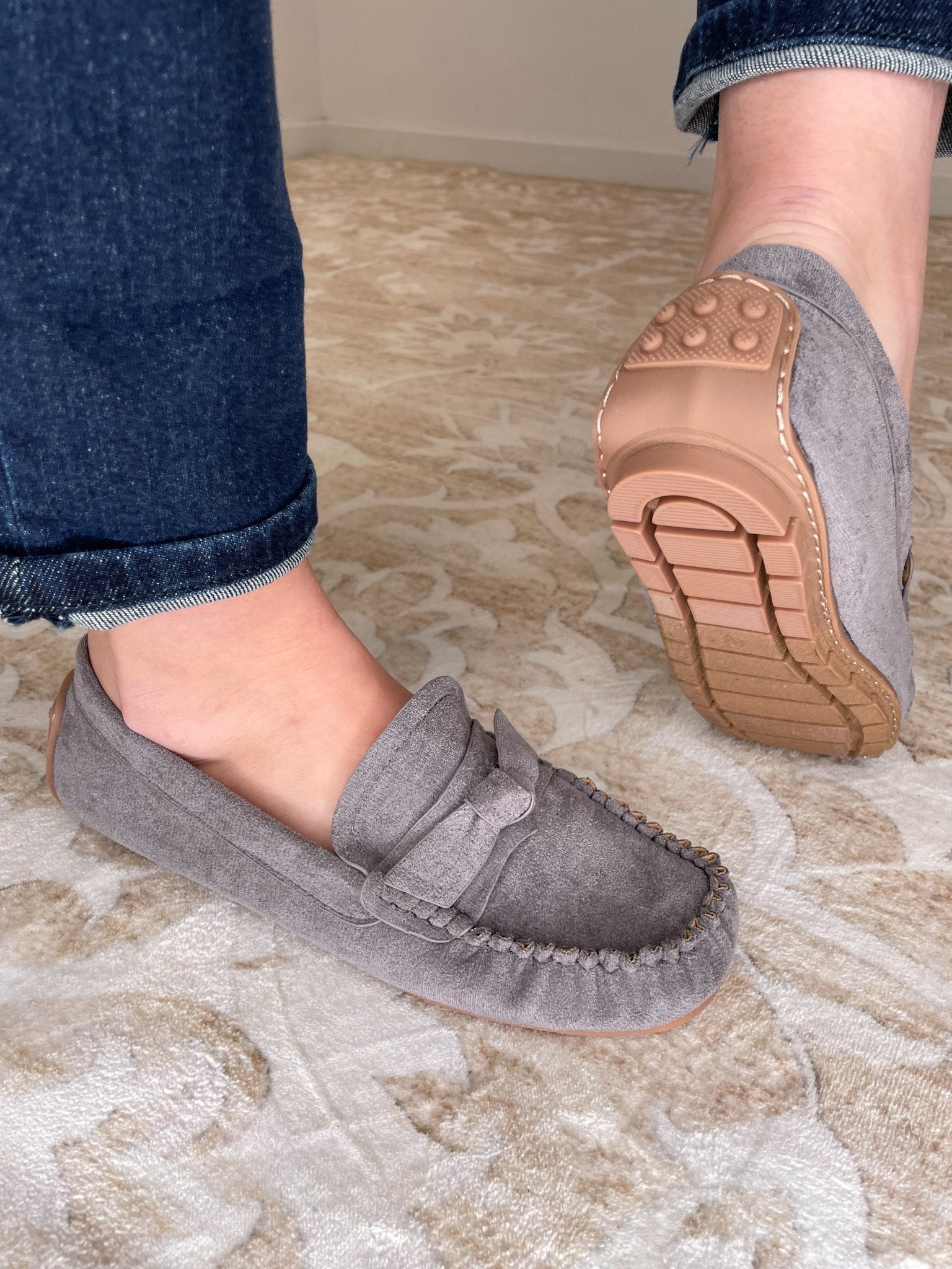 Corkys Footwear Driving Miss Daisy Loafer Moccasin Shoe - Grey - Lavender Hills BeautyCorkys Footwear10 - 0174 - GRFS - 6