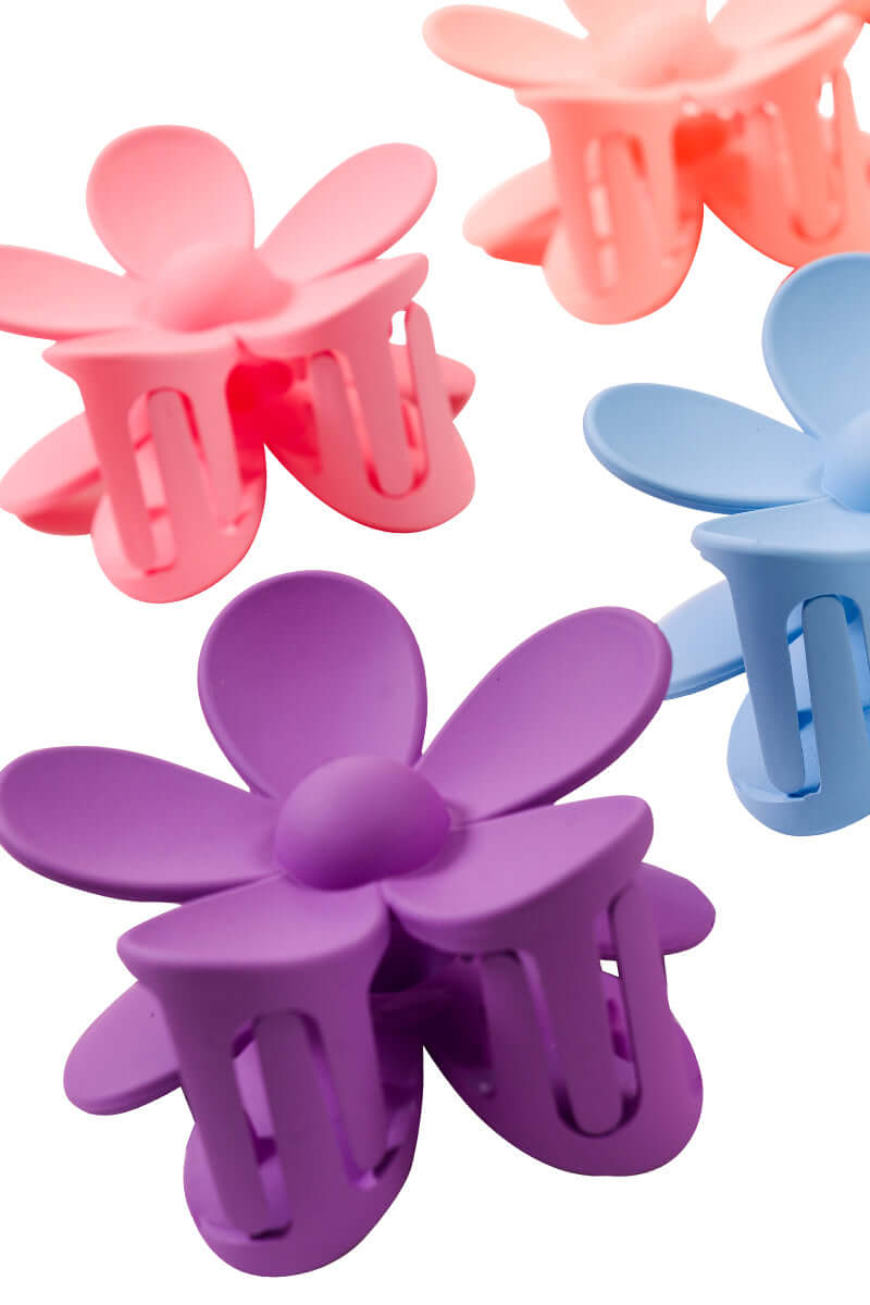 Flower Hair Claw Clip - 3 inch Lavender Hills Beauty