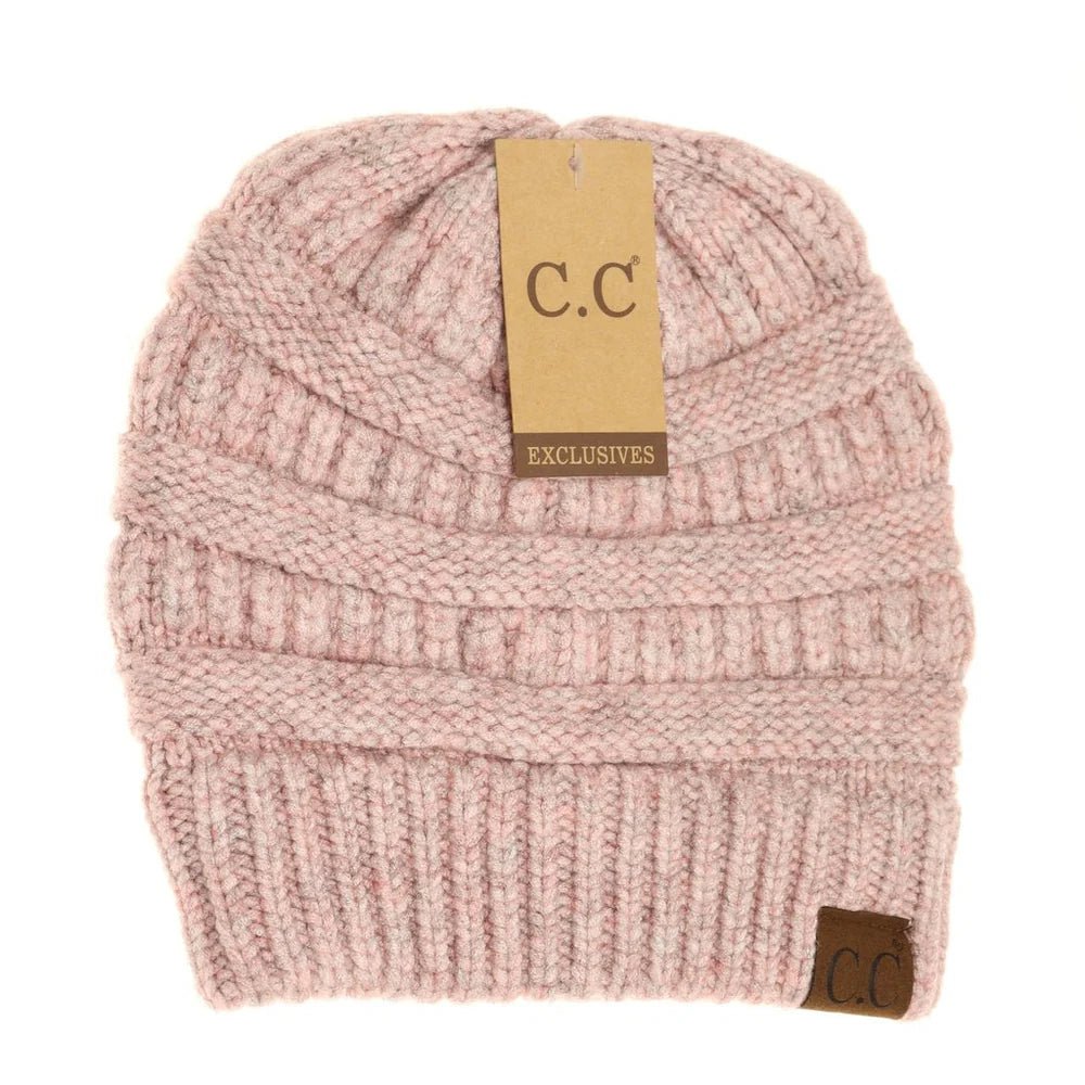 C.C Beanie Mixed Soft Yarn Beanie - Lavender Hills BeautyC.C Beanie