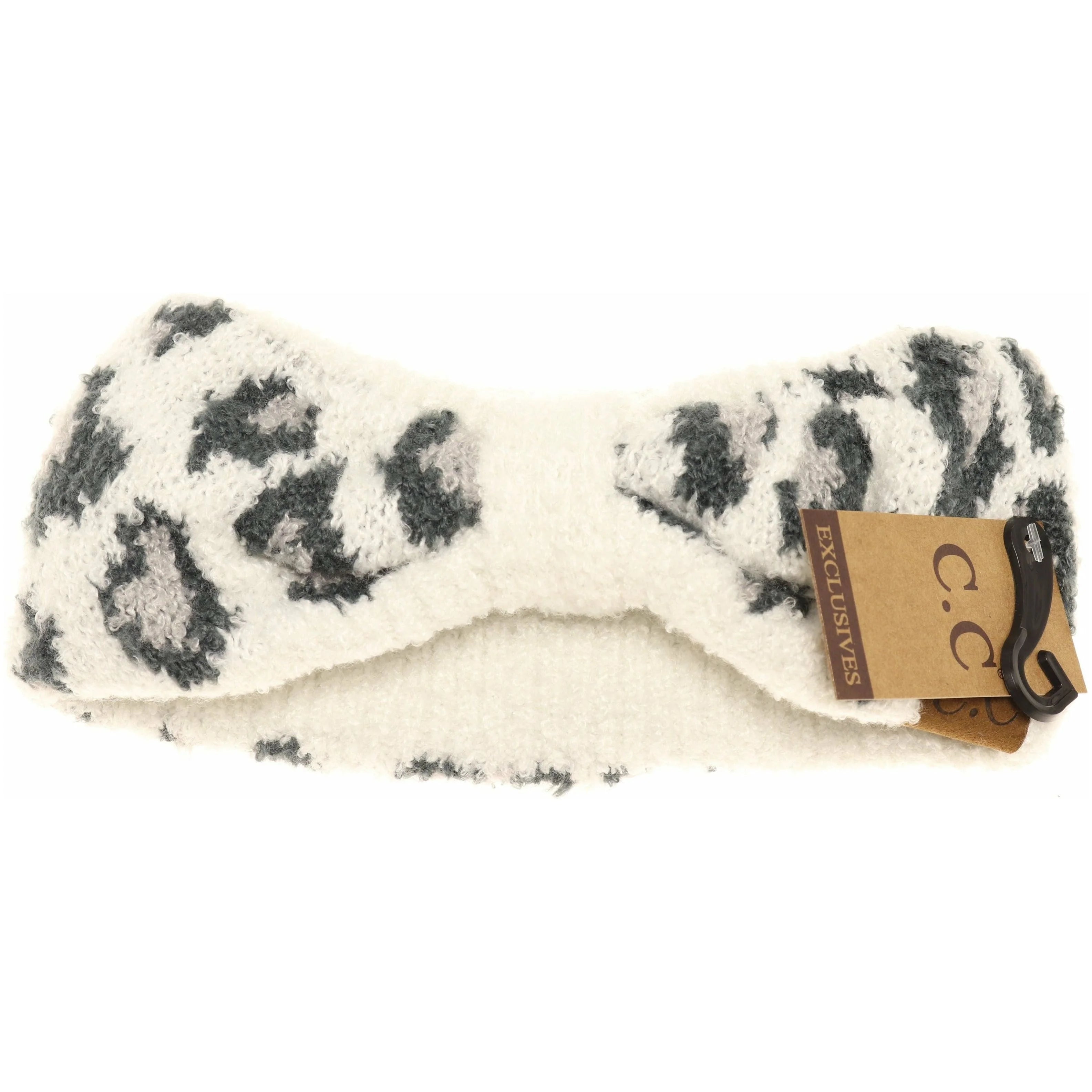 C.C Beanie Leopard Boucle Knit Women's Fashion Headband