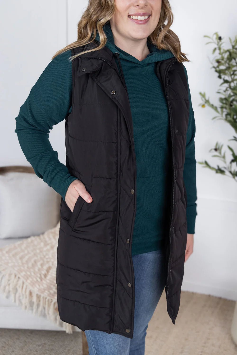 Harlow Long Vest - Black - Lavender Hills BeautyMichelle MaeHARVST-BLK-S