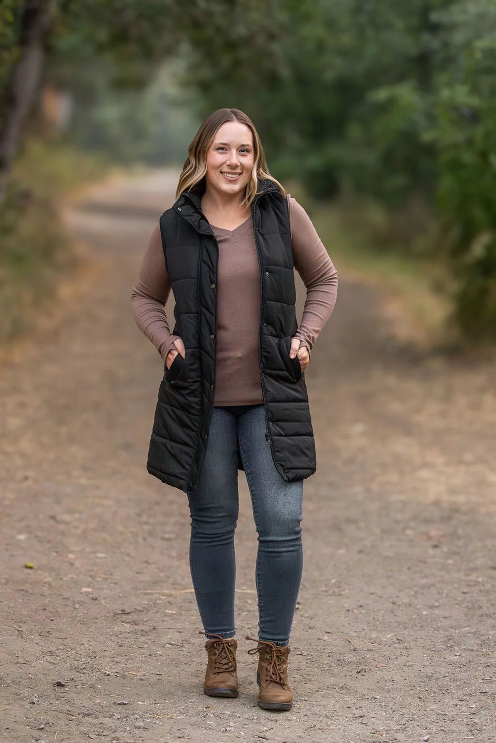 Harlow Long Vest - Black - Lavender Hills BeautyMichelle MaeHARVST-BLK-S