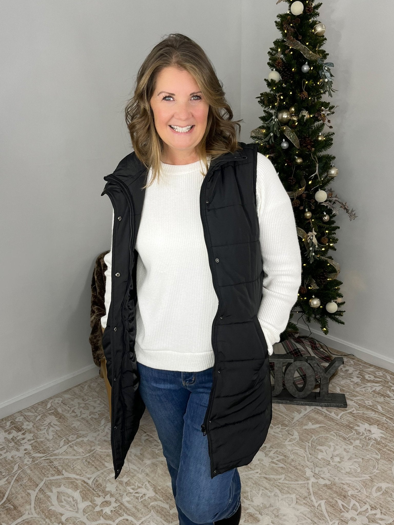 Harlow Long Vest - Black - Lavender Hills BeautyMichelle MaeHARVST-BLK-S