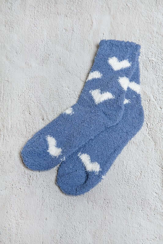 Heart Fuzzy Fleece Plush Socks - Lavender Hills BeautyLavender Hills Beauty40S02043