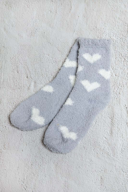 Heart Fuzzy Fleece Plush Socks - Lavender Hills BeautyLavender Hills Beauty40S02046