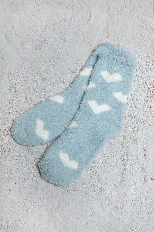 Heart Fuzzy Fleece Plush Socks - Lavender Hills BeautyLavender Hills Beauty40S02046