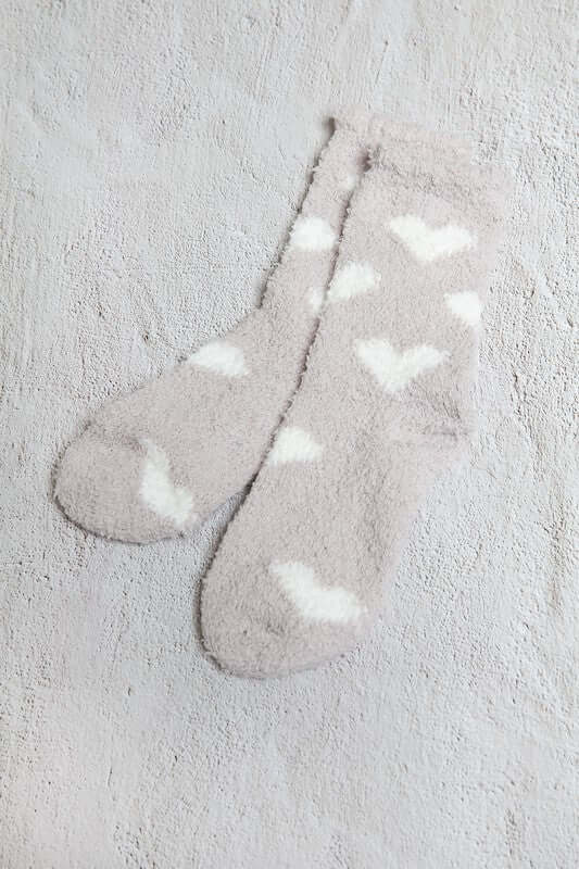 Heart Fuzzy Fleece Plush Socks - Lavender Hills BeautyLavender Hills Beauty40S02045