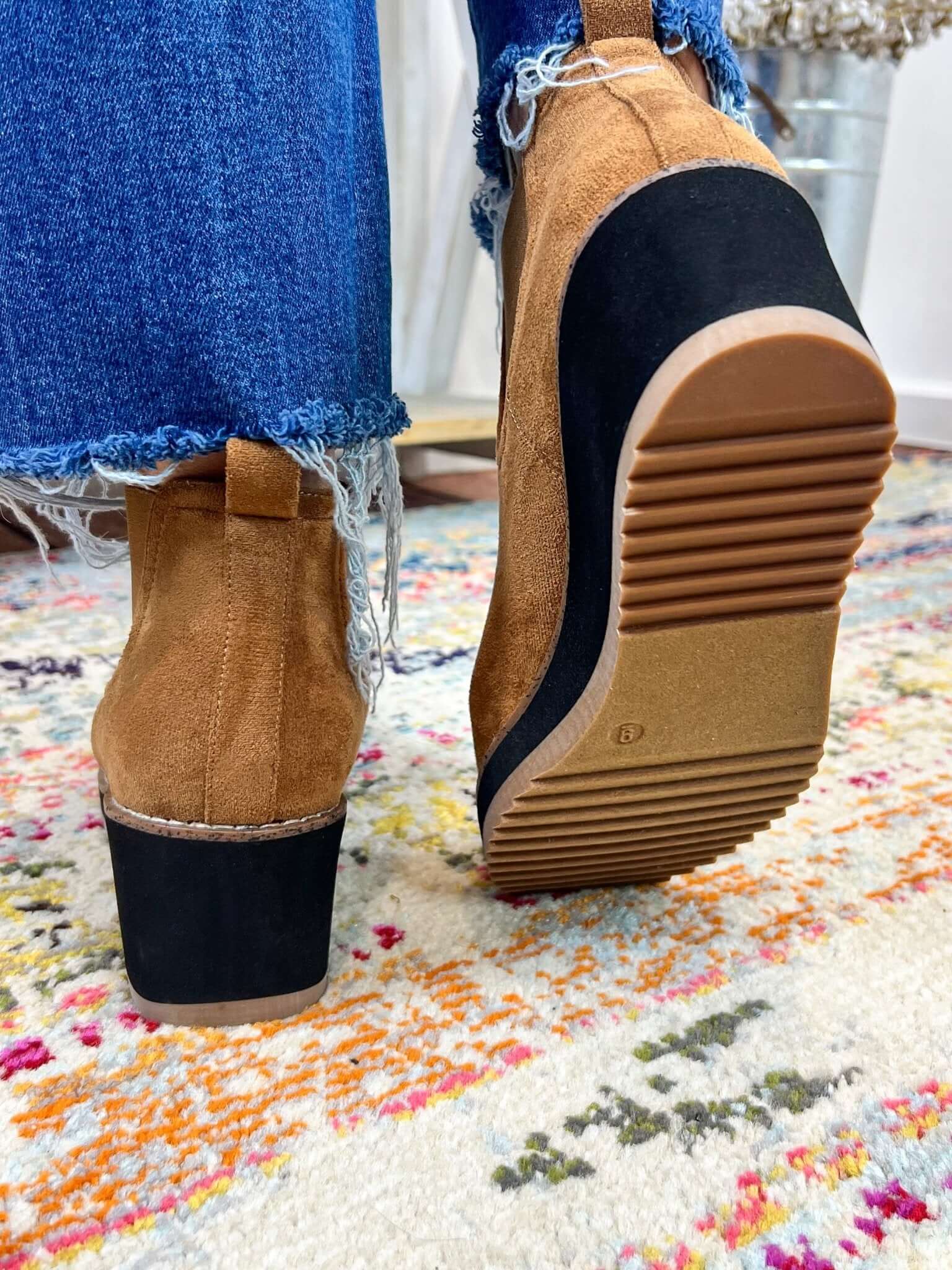 Love You A Latte Wedge Shoe Bootie - Tobacco - Lavender Hills BeautyCorkys Footwear80 - 0223 - TBFS - 6