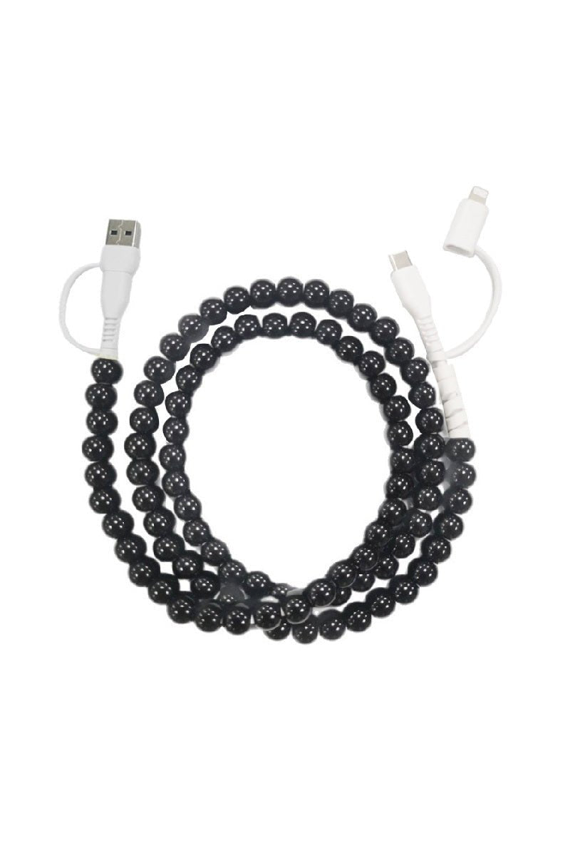 3 - in - 1 Fast Charging Cable – Universal USB - C & Lightning - Lavender Hills BeautyLavender Hills BeautyU-953B-1