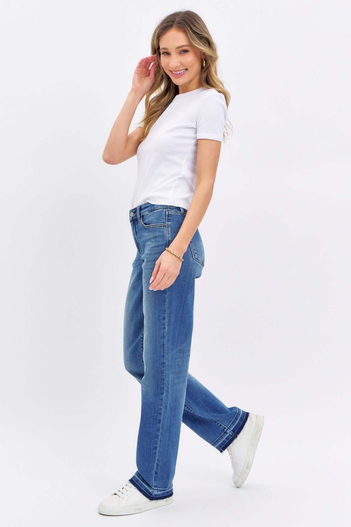 Judy Blue Glory Days Dad Mid - Rise Release Hem Jean - Lavender Hills BeautyJudy Blue82465REG - 1