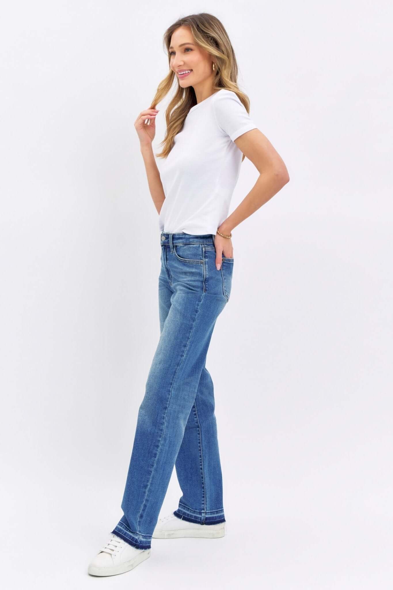 Judy Blue Glory Days Dad Mid - Rise Release Hem Jean - Lavender Hills BeautyJudy Blue82465REG - 1