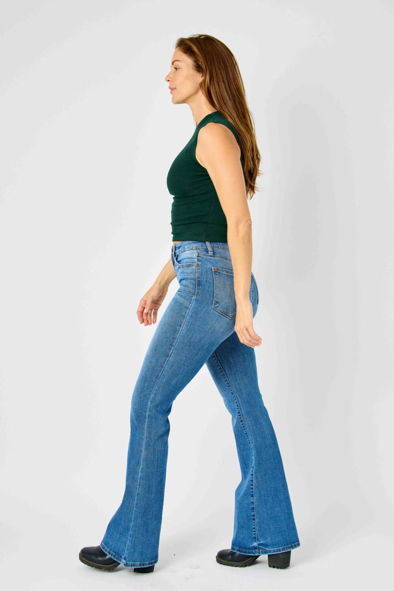 Judy Blue Harlow High Rise Mini Flare Jean - Lavender Hills BeautyJudy Blue82588REG - 03