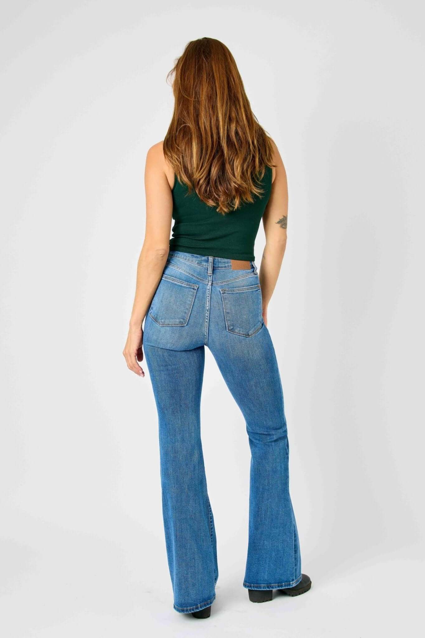 Judy Blue Harlow High Rise Mini Flare Jean - Lavender Hills BeautyJudy Blue82588REG - 03