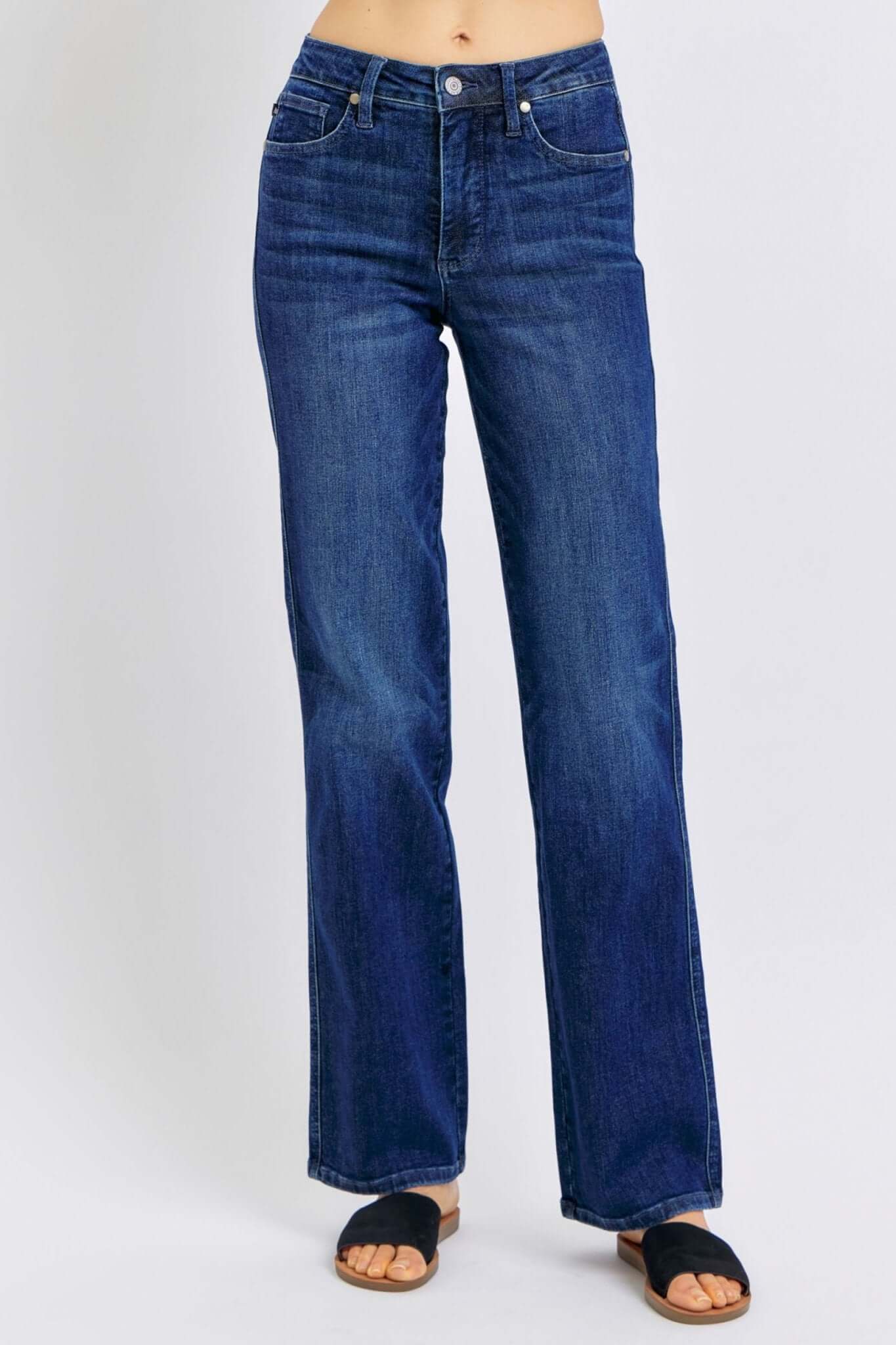 Judy Blue Janie Tummy Control Classic Straight Jeans - Lavender Hills BeautyJudy Blue88861REG - 00